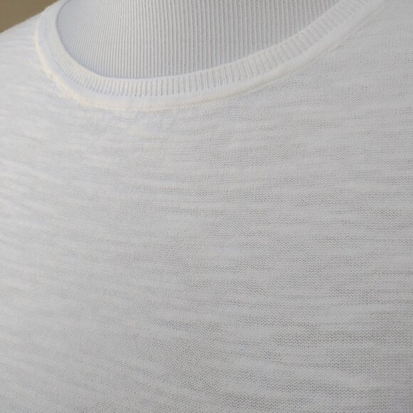 LOFT White Knit Crewneck Top Short Sleeves Solid Comfy Casual Cotton - Picture 8 of 12
